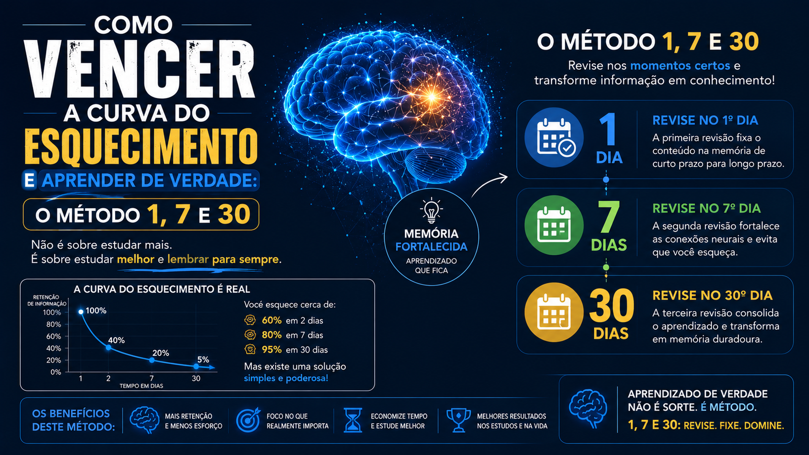 Como Vencer a Curva do Esquecimento e Aprender de Verdade: O Método 1, 7 e 30 5 Conclusão