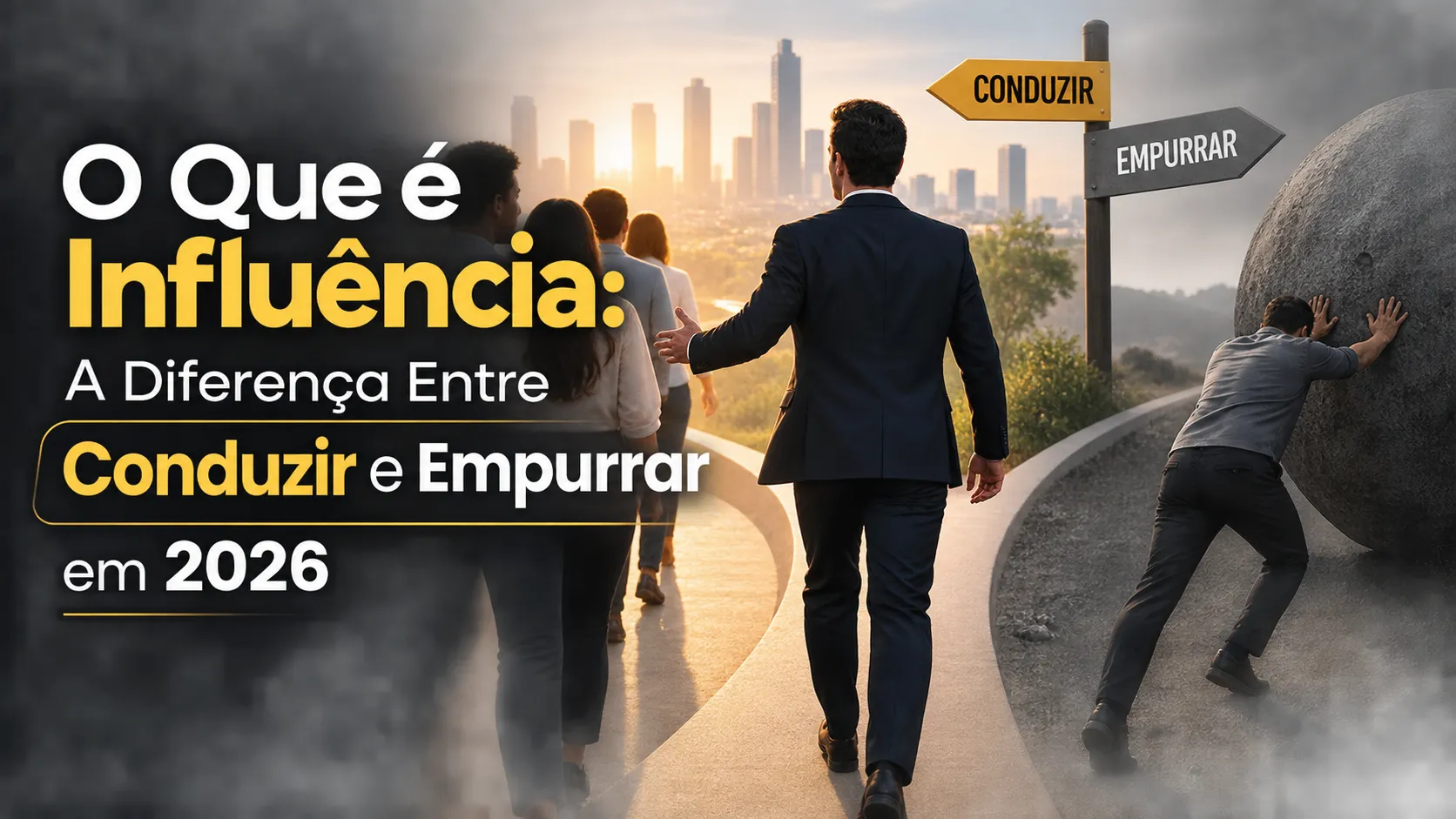 O Que é Influência: A Diferença Entre Conduzir e Empurrar em 2026