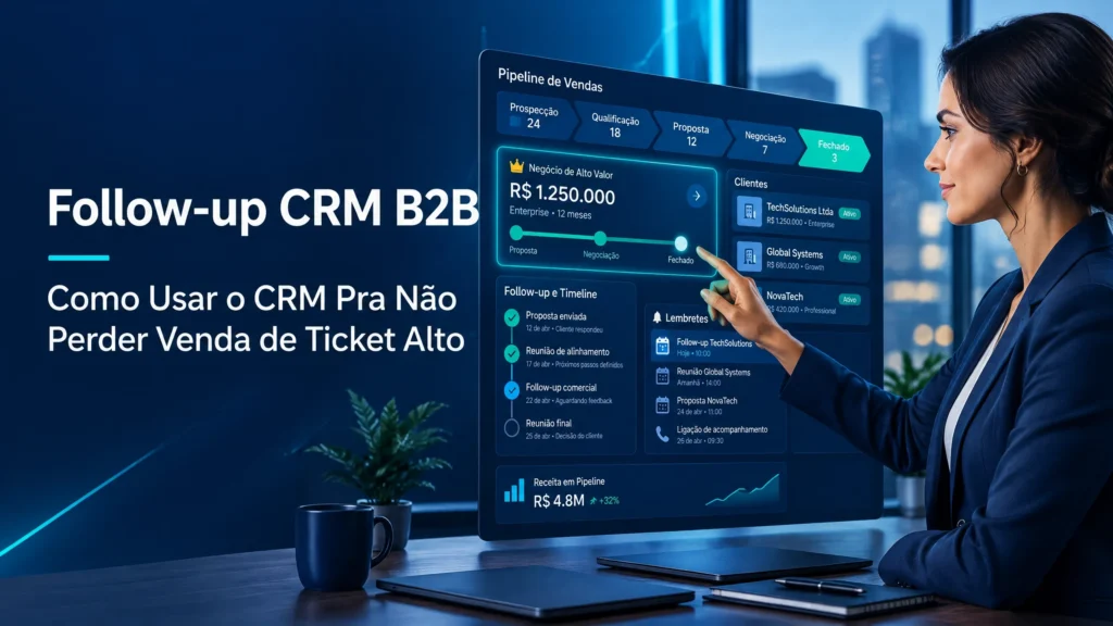 Follow-up CRM B2B: Como Usar o CRM Pra Não Perder Venda de Ticket Alto