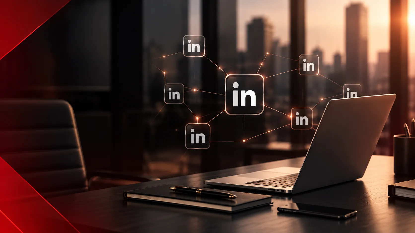Espaço Corporativo com Conexões Digitais