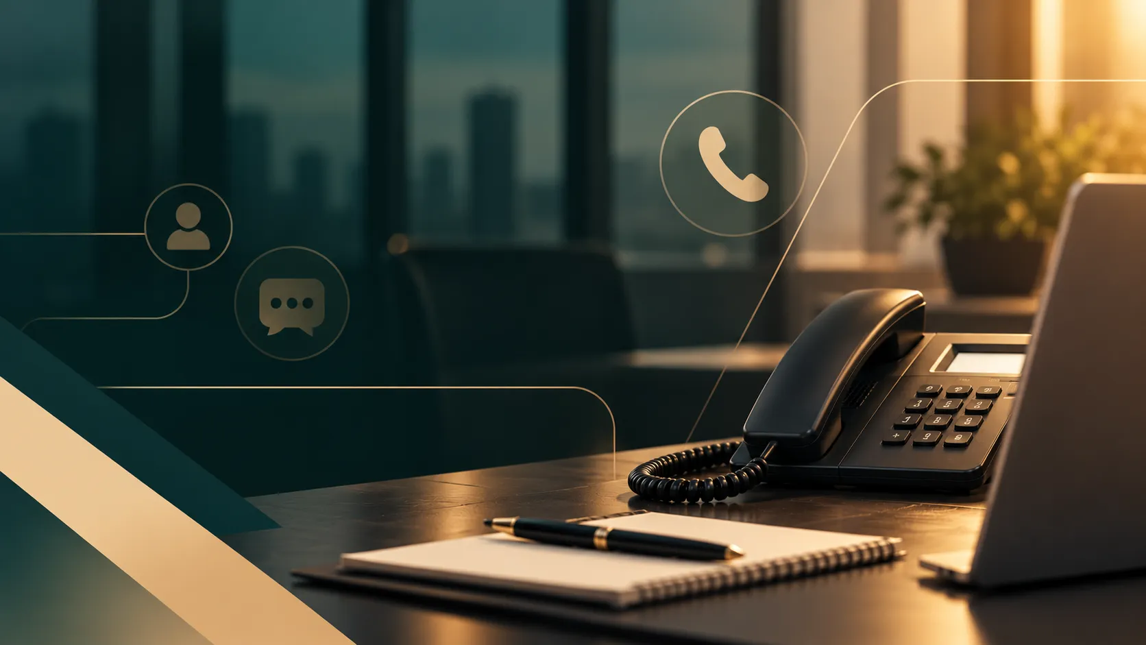 Telefone no Escritório Moderno

