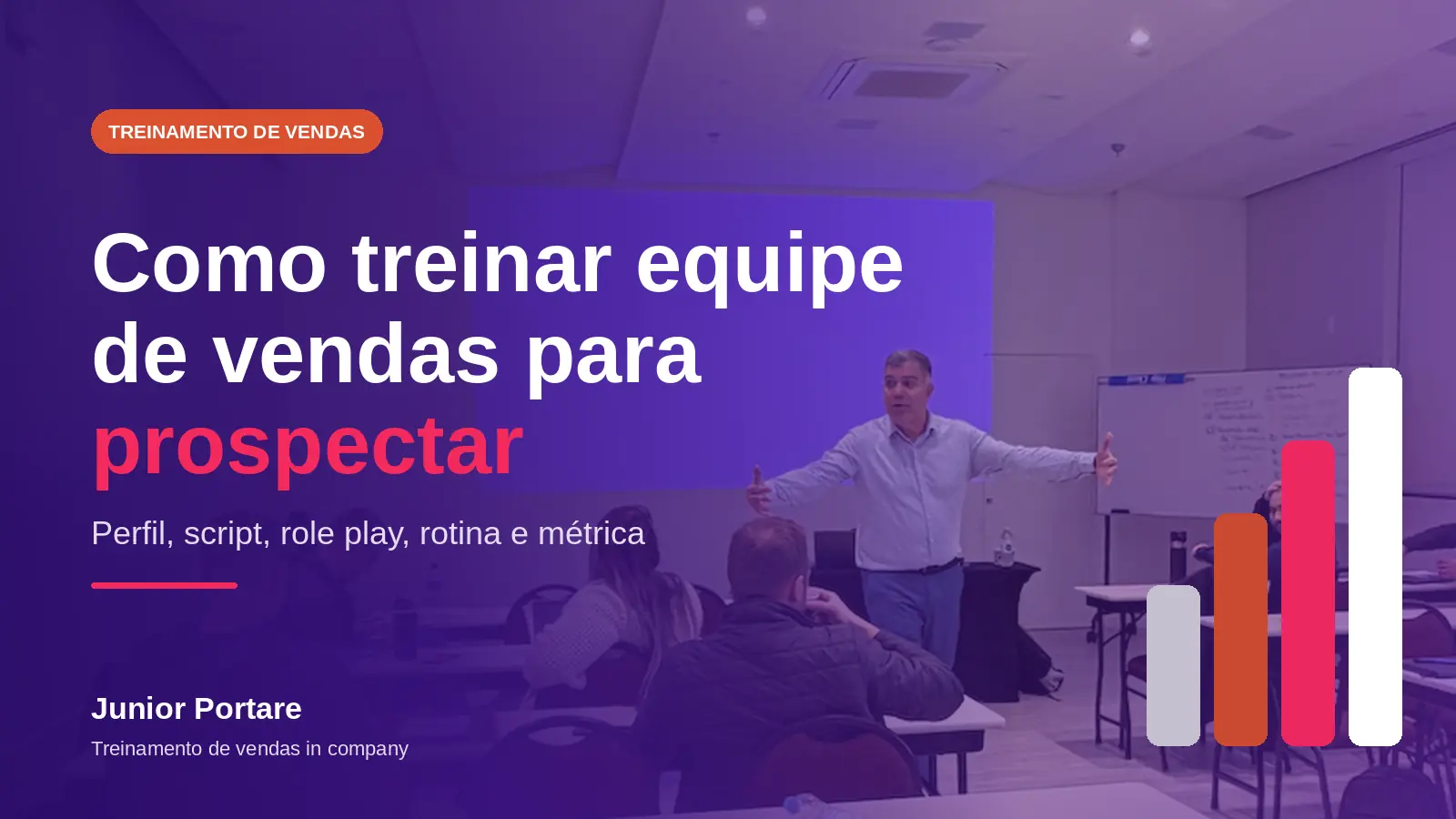 Como treinar equipe de vendas para prospectar clientes: capa do guia